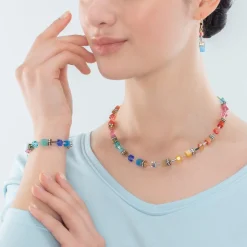 COEUR DE LION Mix&And&Match-Armbänder-Geocube® Iconic Classic mehrfarbiges Goldarmband