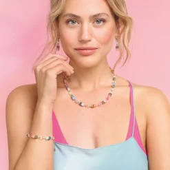 COEUR DE LION Geocube® Halsketten-Geocube® Iconic Halskette Aqua-Aprikose