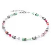 COEUR DE LION Geocube® Halsketten-Geocube® Iconic Halskette Grün-Rosa