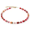 COEUR DE LION Geocube® Tone&In&Tone-Geocube® Iconic Halskette Gold Rot