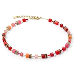 COEUR DE LION Festliche Kollektion-Geocube® Iconic Halskette Gold Rot