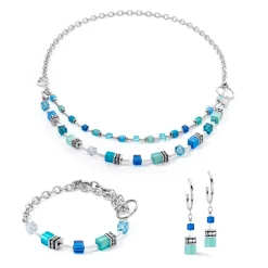 COEUR DE LION Lange Halsketten-Geocube® Iconic Layer Chain Halskette Ocean Vibes