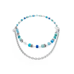 COEUR DE LION Lange Halsketten-Geocube® Iconic Layer Chain Halskette Ocean Vibes