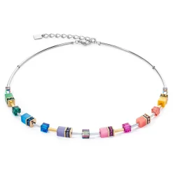 COEUR DE LION Geocube® Halsketten-Geocube® Iconic Lite Halskette Regenbogen