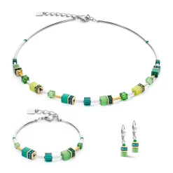 COEUR DE LION Ohrhänger-Geocube® Iconic Lite Ohrringe Grün