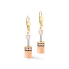COEUR DE LION Ohrhänger-Geocube® Iconic Mono Gold Ohrringe Apricot Crush