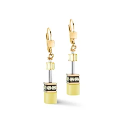 COEUR DE LION Ohrhänger-Geocube® Iconic Mono Gold Ohrringe Gelb