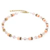 COEUR DE LION Geocube® Halsketten-Geocube® Iconic Mono Gold Halskette Apricot Crush