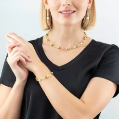 COEUR DE LION Geocube® Halsketten-Geocube® Iconic Mono Gold Halskette Gelb
