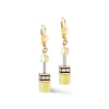 COEUR DE LION Geocube® Halsketten-Geocube® Iconic Mono Gold Ohrringe Gelb