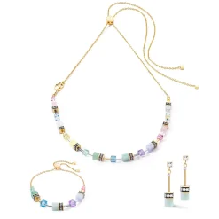 COEUR DE LION Lange Halsketten-Geocube® Iconic Nature Chain Halskette Pastell