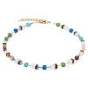 COEUR DE LION Edelsteinketten-Geocube® Iconic Nature Halskette Mehrfarbiges Gold