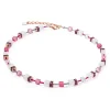 COEUR DE LION Edelsteinketten-Geocube® Iconic Nature Halskette Rosa Weiß