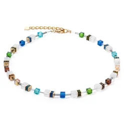 COEUR DE LION Geocube® Halsketten-Geocube® Iconic Nature Halskette Mehrfarbiges Gold