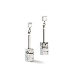 COEUR DE LION Ohrstecker-Geocube® Iconic Nature Kettenohrringe Weiß