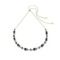 COEUR DE LION Geocube® Tone&In&Tone-Geocube® Iconic Nature Kettenhalskette Schwarz Mehrfarbig