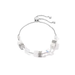 COEUR DE LION Hochzeit-Geocube® Iconic Nature Kettenarmband Weiß