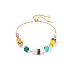 COEUR DE LION Geocube® Echtstein-Geocube® Iconic Nature Kettenarmband Dopamin