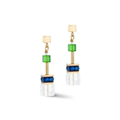 COEUR DE LION Ohrstecker-Geocube® Iconic Nature Ohrringe Mehrfarbiges Gold