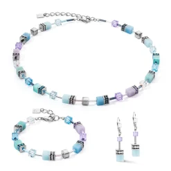 COEUR DE LION Geocube® Ohrringe-Geocube® Iconic Ohrringe Aqua-Lilc