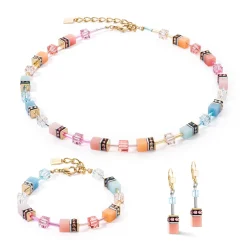 COEUR DE LION Geocube® Ohrringe-Geocube® Iconic Ohrringe Aqua-Aprikose