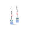 COEUR DE LION Ohrhänger-Geocube® Iconic Ohrringe Blau-Rosa