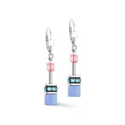 COEUR DE LION Ohrhänger-Geocube® Iconic Ohrringe Blau-Rosa