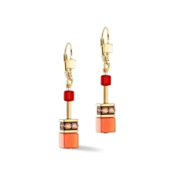 COEUR DE LION Geocube® Ohrringe-Geocube® Iconic Ohrringe Gold Rot