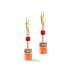 COEUR DE LION Ohrhänger-Geocube® Iconic Ohrringe Gold Rot