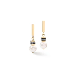 COEUR DE LION Geocube® Ohrringe-Geocube® Iconic Pearl Mix Ohrringe Gold-Weiß
