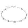 COEUR DE LION Geocube® Halsketten-Geocube® Iconic Pearl Mix Halskette Silber-Weiß