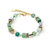 COEUR DE LION Echter Stein-Geocube® Iconic Precious Armband Grün