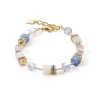 COEUR DE LION Echter Stein-Geocube® Iconic Precious Armband Hellblau
