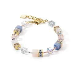 COEUR DE LION Echter Stein-Geocube® Iconic Precious Armband Hellblau