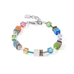 COEUR DE LION Echter Stein-Geocube® Iconic Precious Armband Mehrfarbig Boho