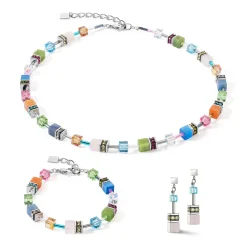 COEUR DE LION Echter Stein-Geocube® Iconic Precious Armband Mehrfarbig Boho