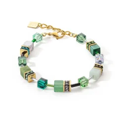 COEUR DE LION Geocube® Echtstein-Geocube® Iconic Precious Armband Grün