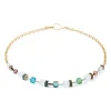 COEUR DE LION Geocube® Echtstein-Geocube® Iconic Precious Chain Halskette Gold-Mehrfarbig