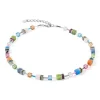 COEUR DE LION Geocube® Echtstein-Geocube® Iconic Precious Halskette Mehrfarbig Boho