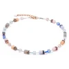 COEUR DE LION Edelsteinketten-Geocube® Iconic Precious Halskette Hellblau-Beige