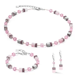 COEUR DE LION Edelsteinketten-Geocube® Iconic Precious Halskette Rose