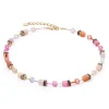 COEUR DE LION Edelsteinketten-Geocube® Iconic Precious Halskette Rose-Orange