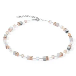 COEUR DE LION Geocube® Tone&In&Tone-Geocube® Iconic Precious Halskette Roségold-Pfirsich