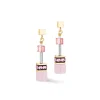 COEUR DE LION Ohrstecker-Geocube® Iconic Precious Ohrringe Rose-Orange