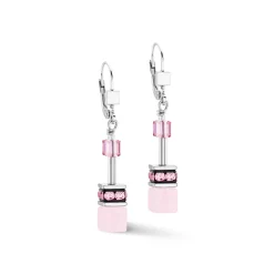 COEUR DE LION Edelsteinketten-Geocube® Iconic Precious Ohrringe Rose