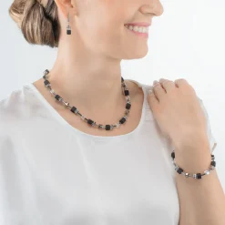 COEUR DE LION Geocube® Armbänder-Geocube® Iconic Precious Onyx Armband Kristall-Schwarz