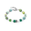 COEUR DE LION Echter Stein-Geocube® Iconic Pure Armband Grün