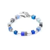 COEUR DE LION Echter Stein-Geocube® Iconic Pure Armband Blau
