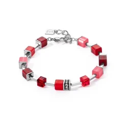 COEUR DE LION Geocube® Echtstein-Geocube® Iconic Pure Armband Rot