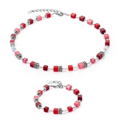 COEUR DE LION Geocube® Echtstein-Geocube® Iconic Pure Armband Rot